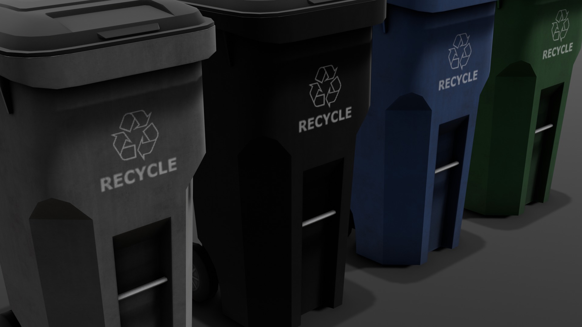 Dust Bin 3D Model  Low-poly 3D model_17