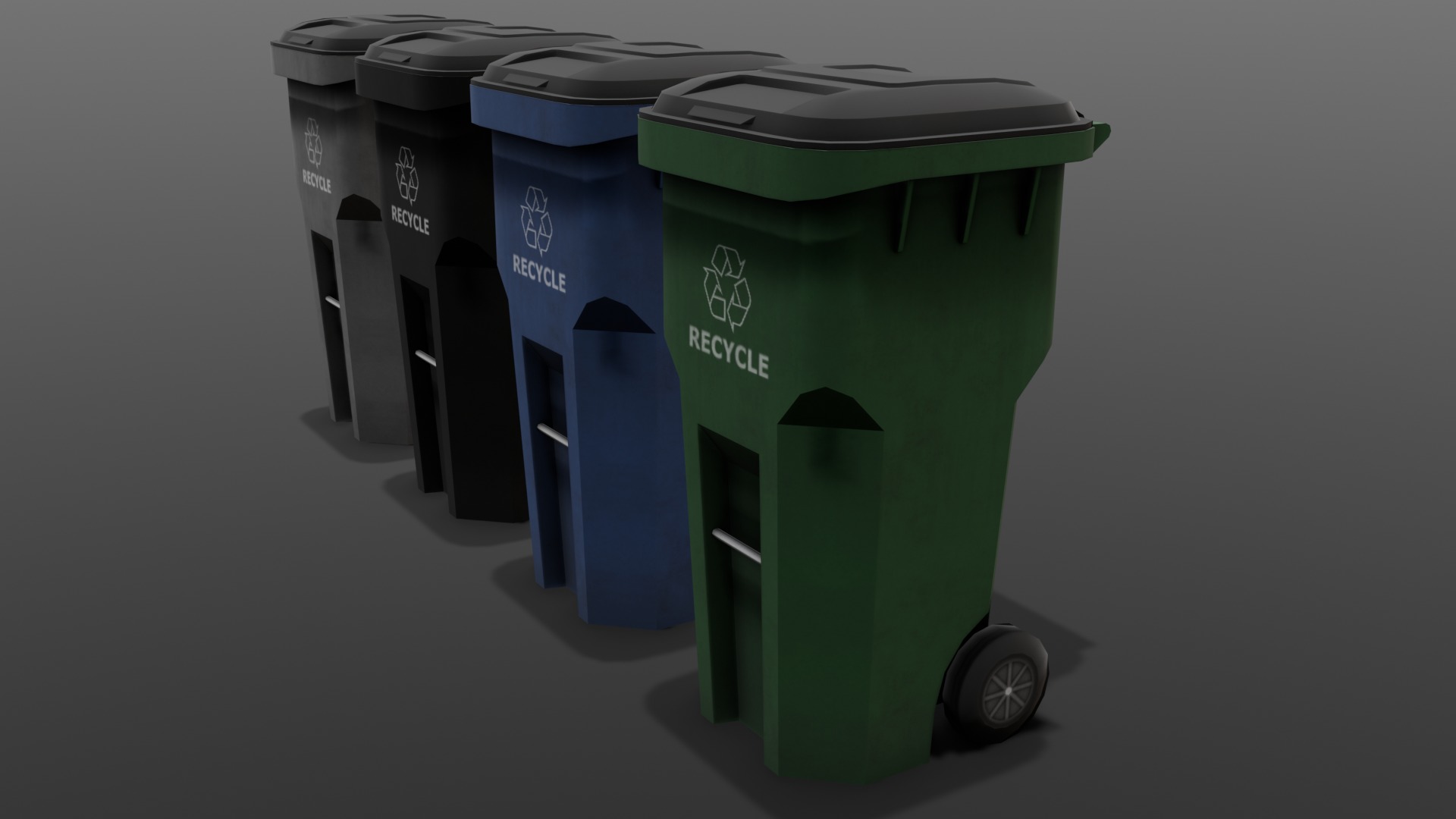 Dust Bin 3D Model  Low-poly 3D model_3