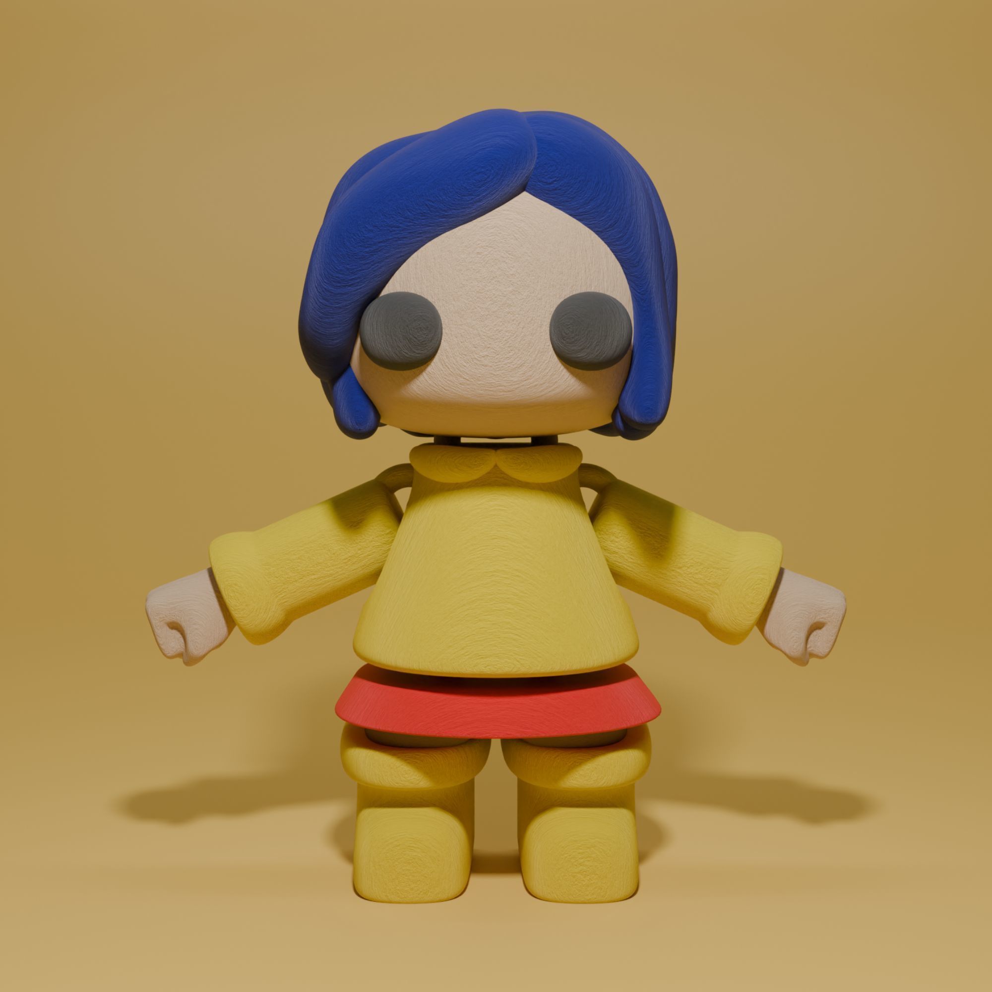 3D Printable Coraline  3D print model_2