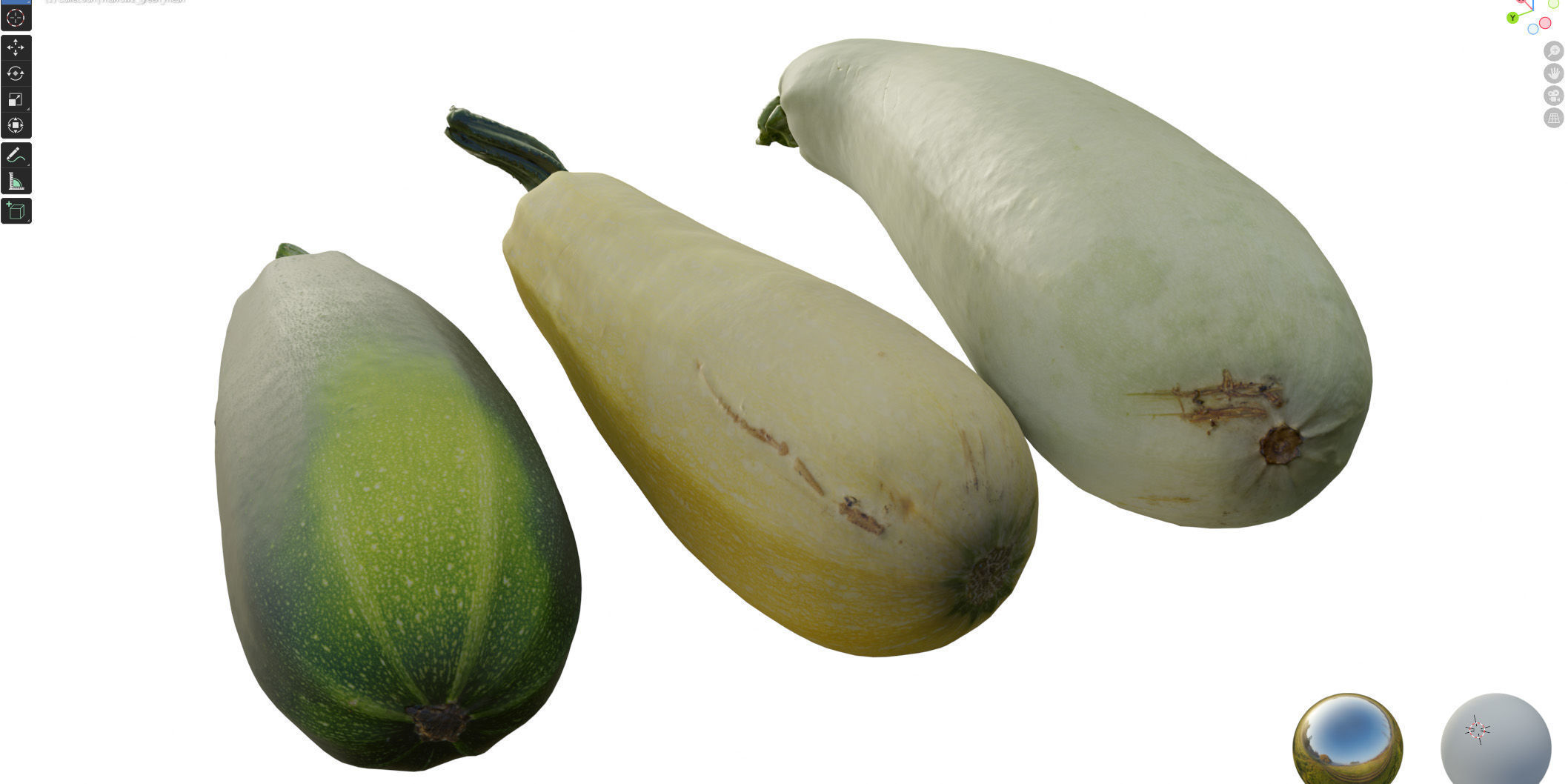 4k vegetable marrow 3D model_13
