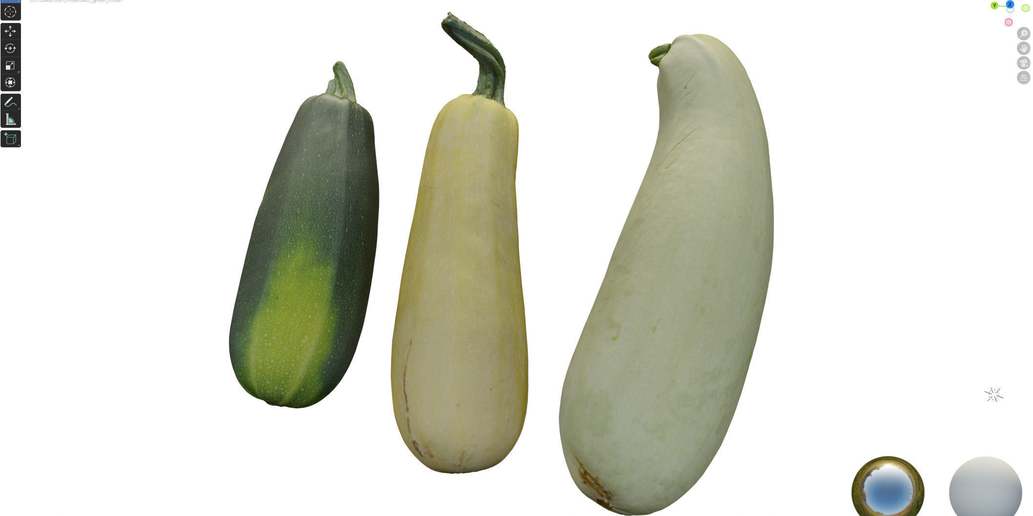 4k vegetable marrow 3D model_14