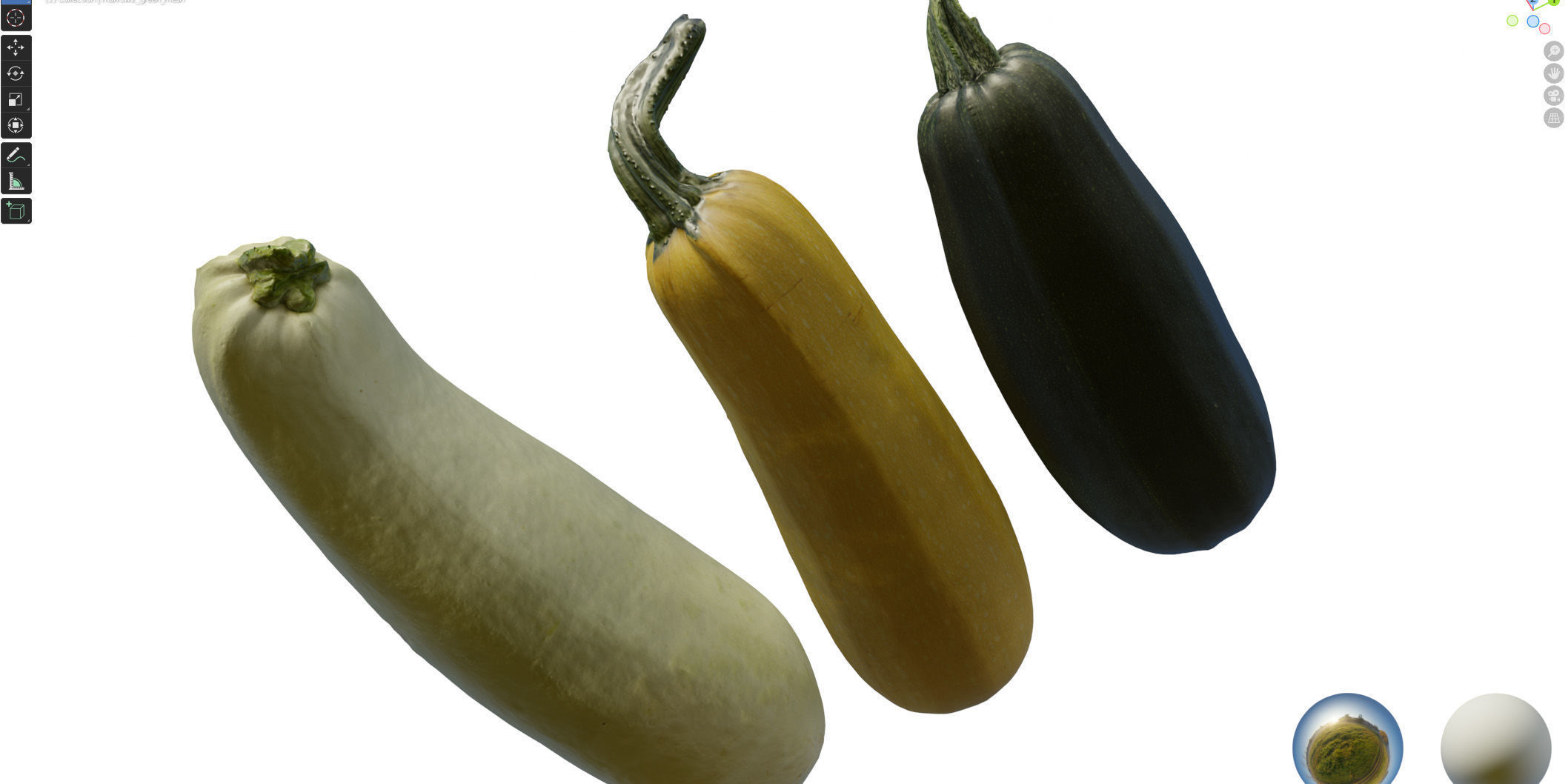 4k vegetable marrow 3D model_15