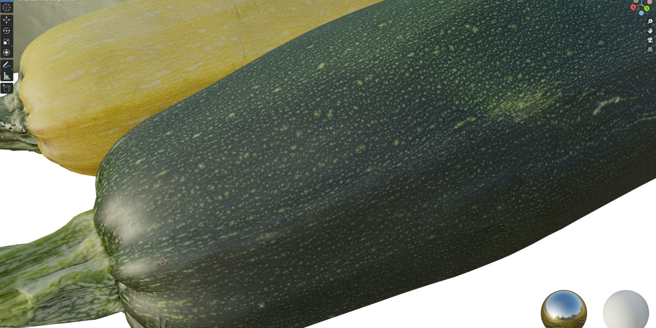 4k vegetable marrow 3D model_16