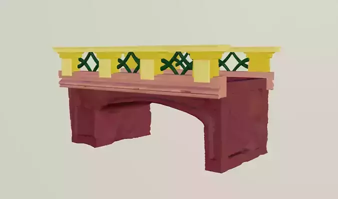 Blender Stone Bridge Medieval Old Ancient Architecture Fantasy