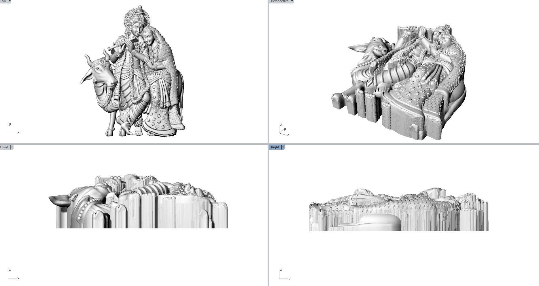 RATHA KIRSHNA WITH COW 3D print model_8