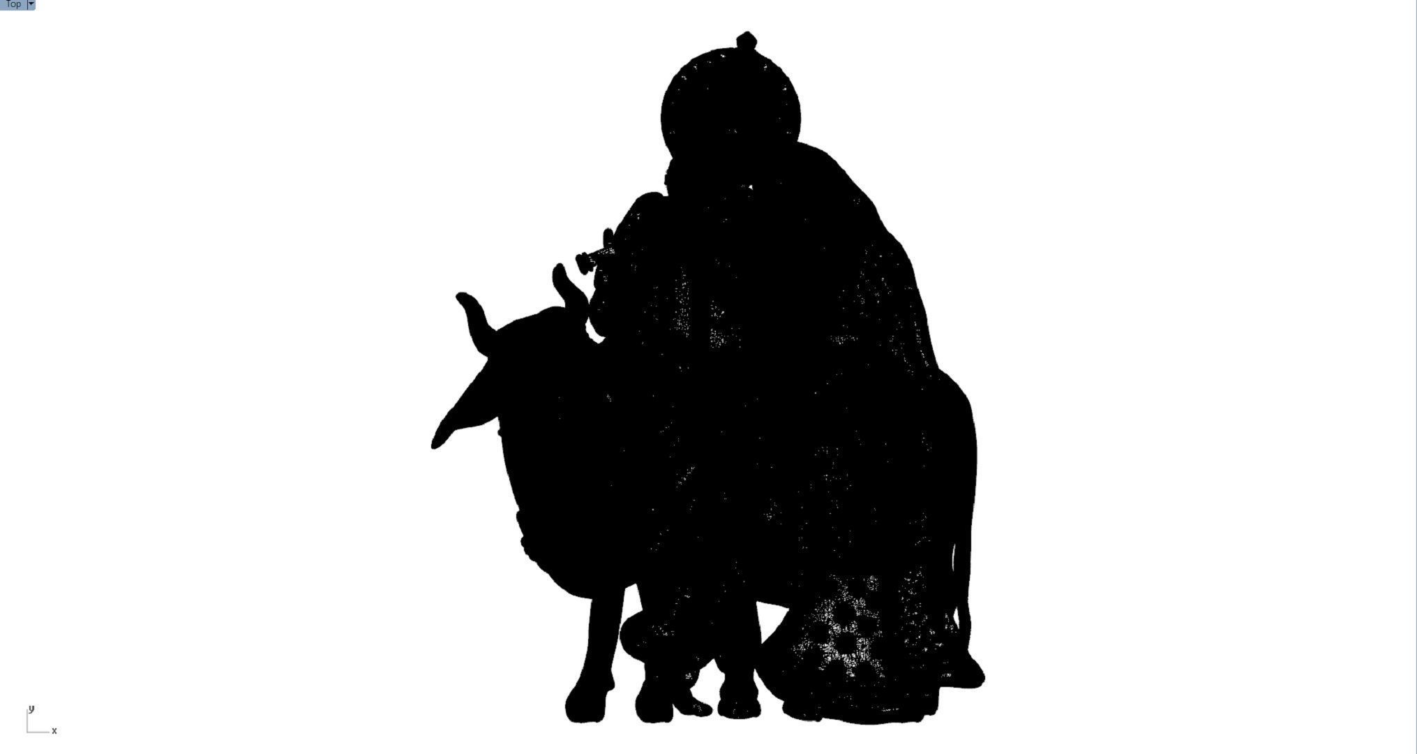 RATHA KIRSHNA WITH COW 3D print model_9