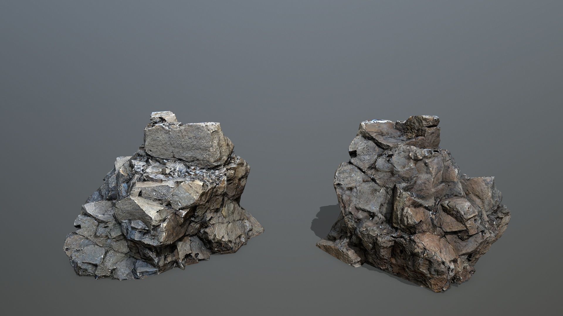 River Stones Low-poly 3D model_4