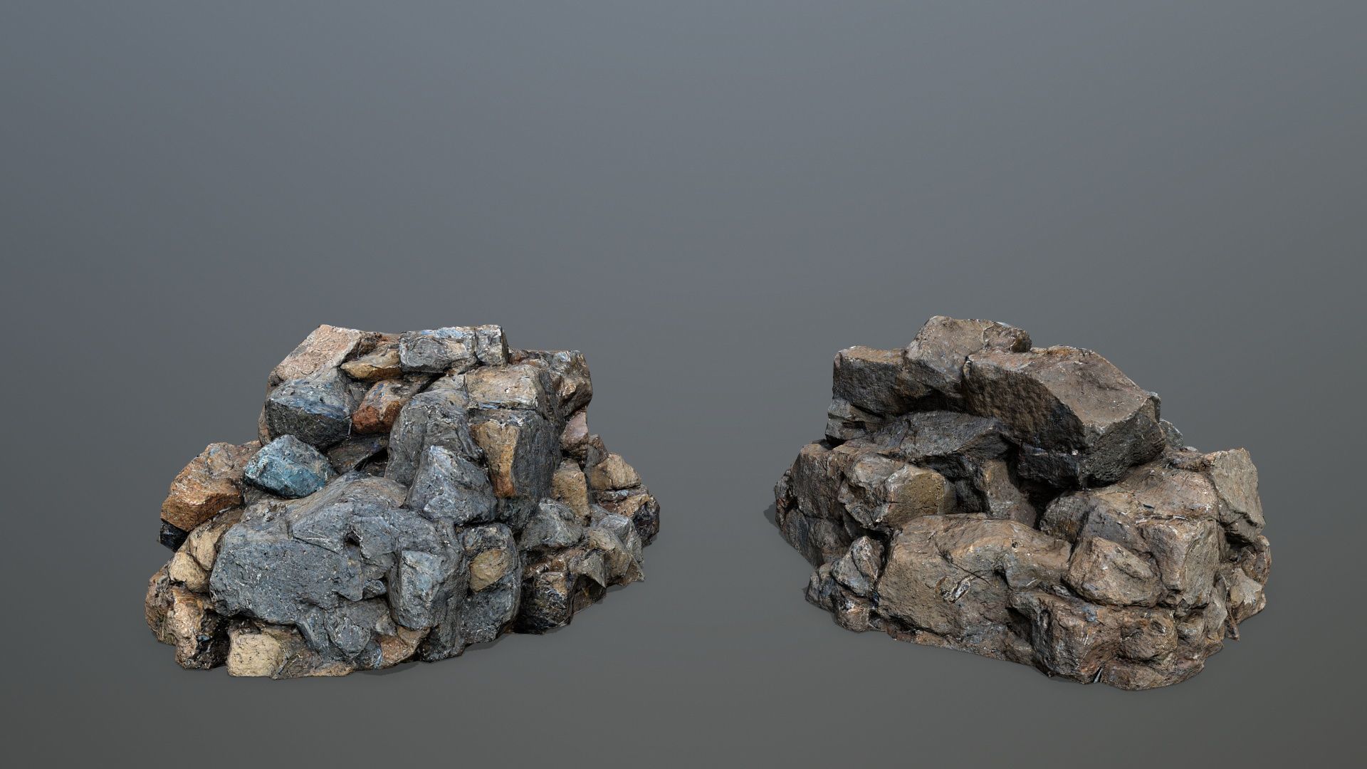 River Stones Low-poly 3D model_16