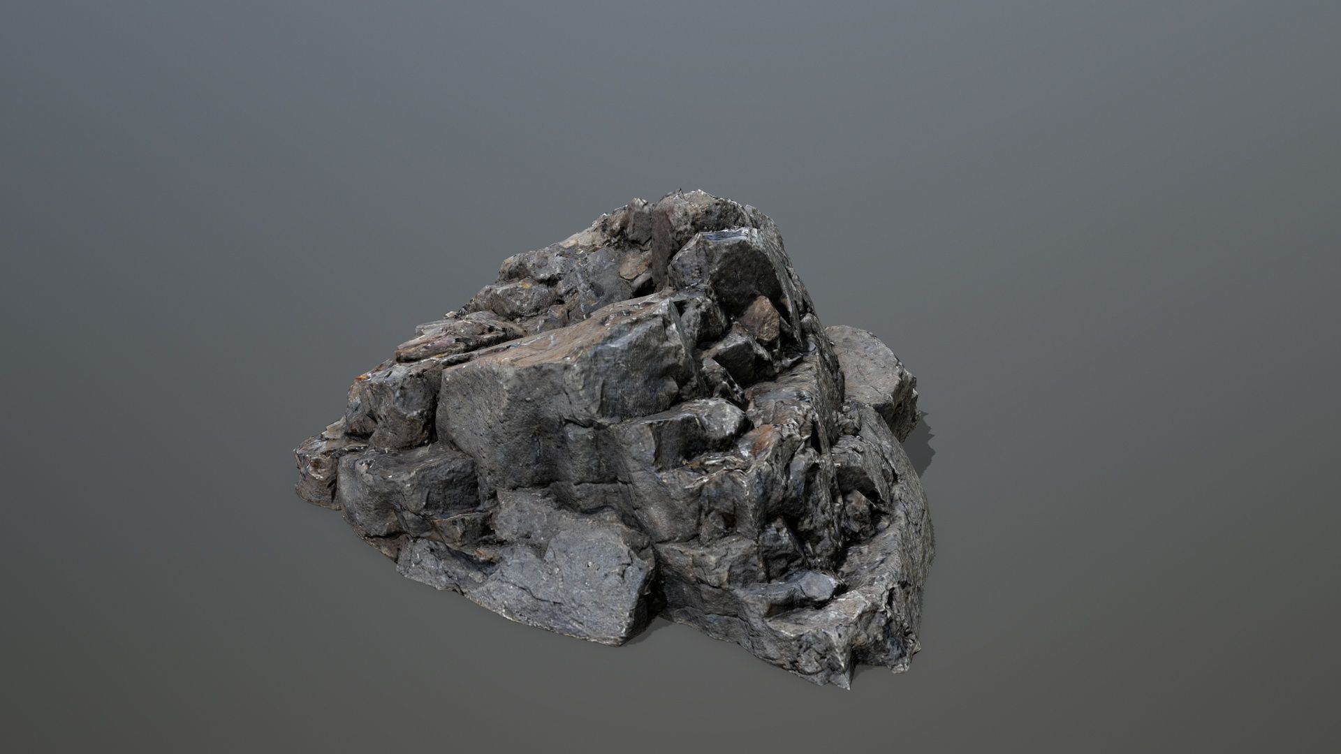 River Stones Low-poly 3D model_7