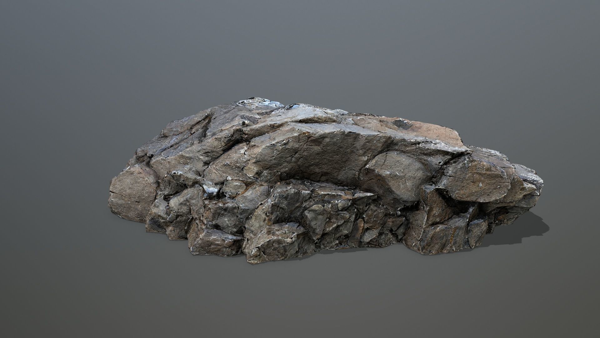 River Stones Low-poly 3D model_3