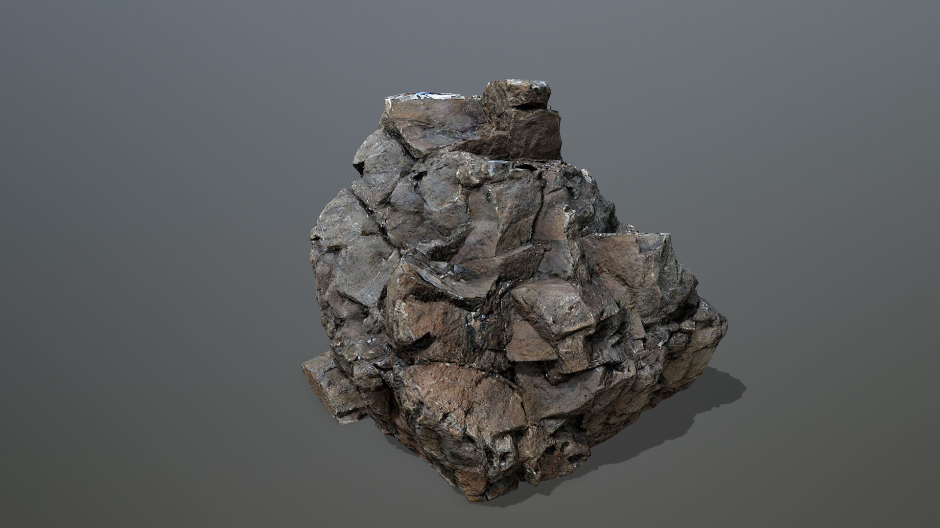 River Stones Low-poly 3D model_2
