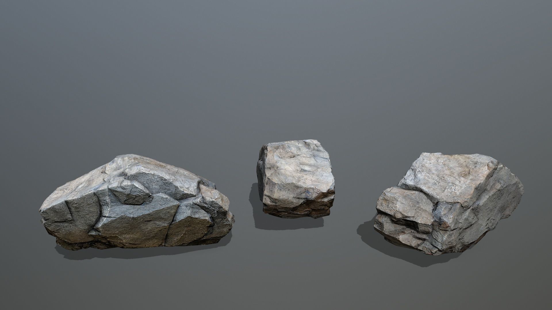 River Stones Low-poly 3D model_19