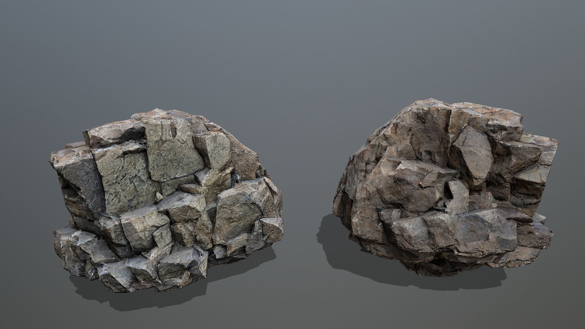 River Stones Low-poly 3D model_13