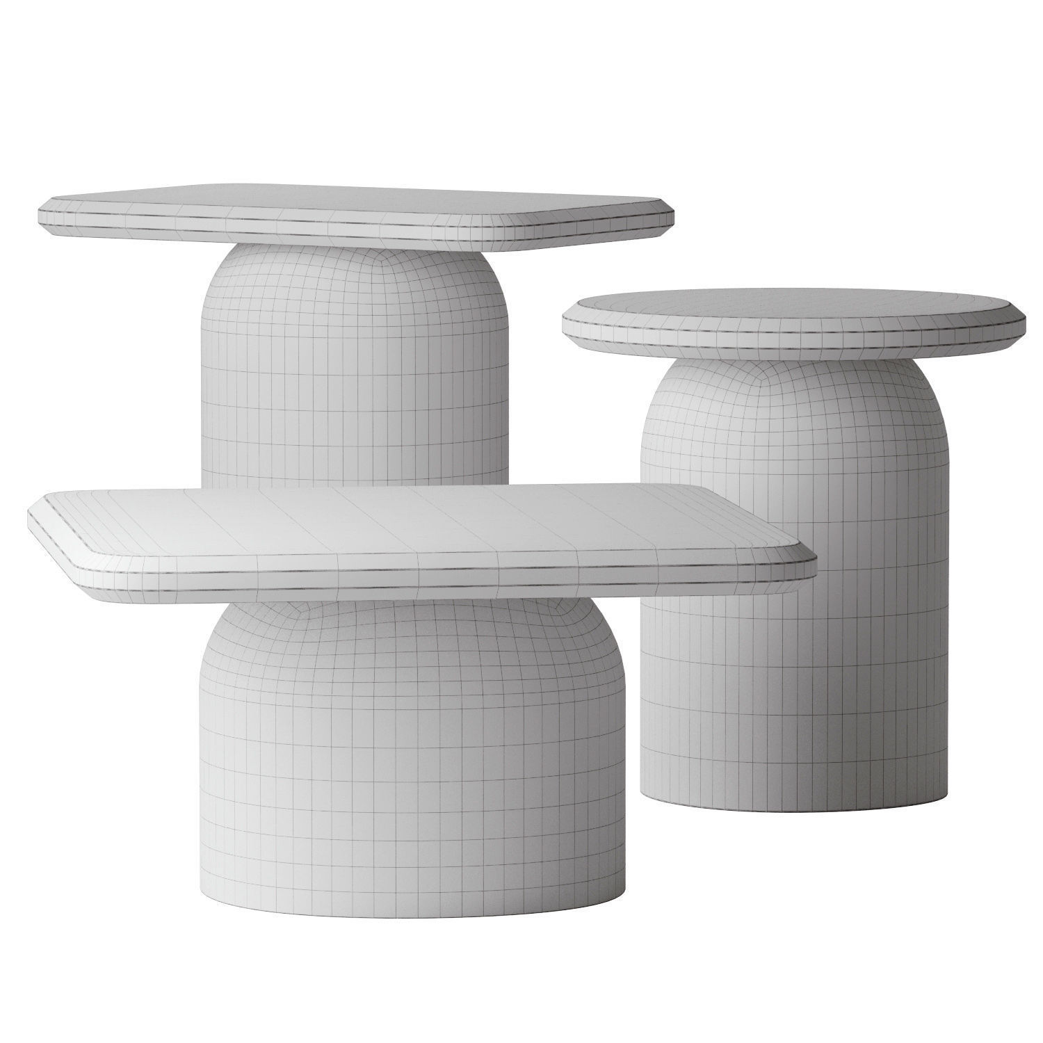 Black side table Cupola by Labrica 3D model_5