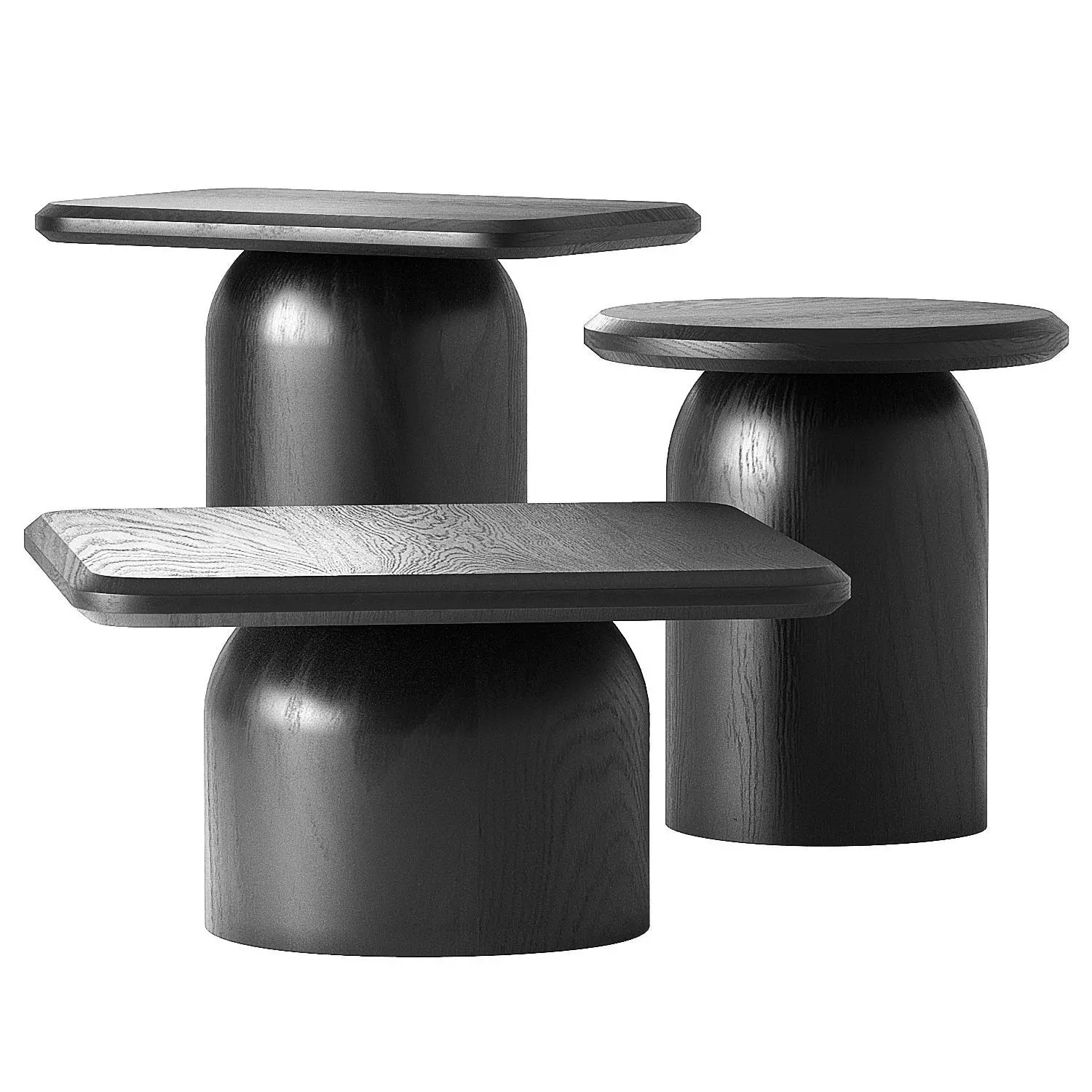 Black side table Cupola by Labrica 3D model_0