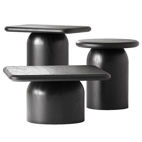 Black side table Cupola by Labrica 3D model