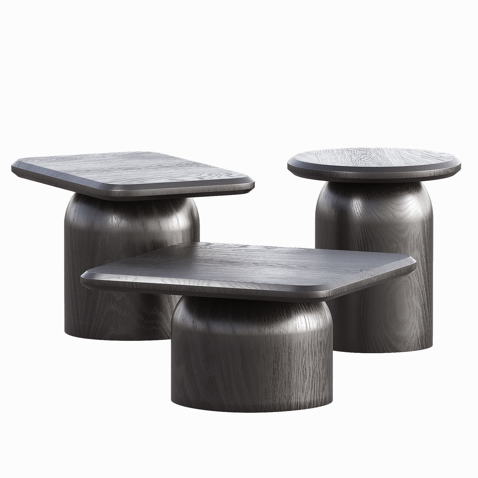 Black side table Cupola by Labrica 3D model_2