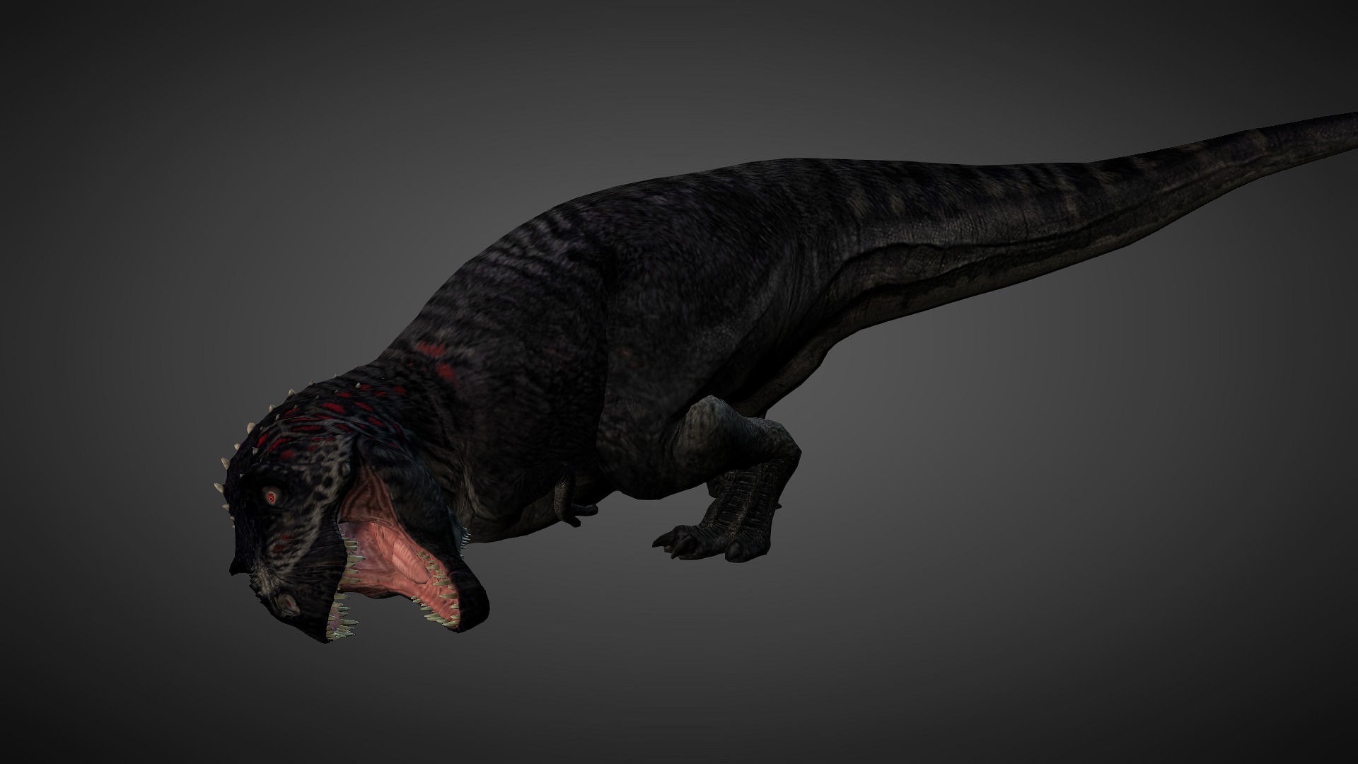 T rex animated 3d model Low-poly 3D model_2