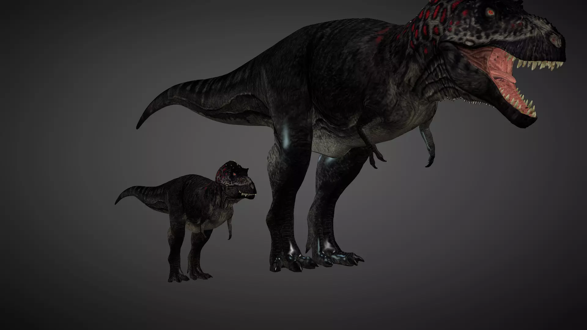 T rex animated 3d model Low-poly 3D model_0