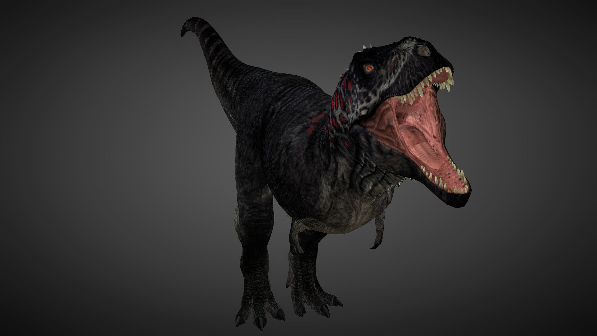 T rex animated 3d model Low-poly 3D model_4