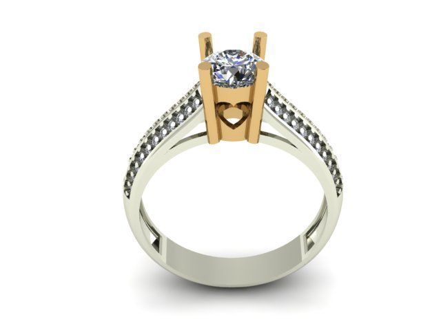 Beautiful wedding ring 3D print model_4