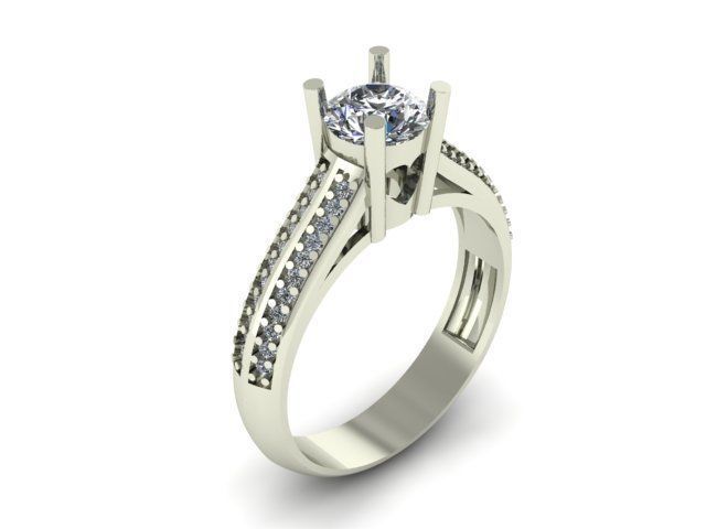 Beautiful wedding ring 3D print model_7