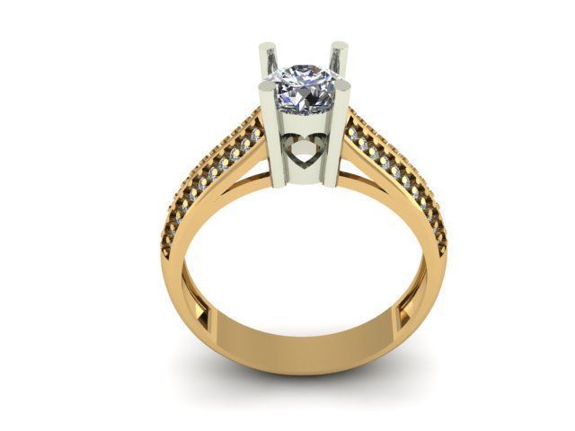Beautiful wedding ring 3D print model_3