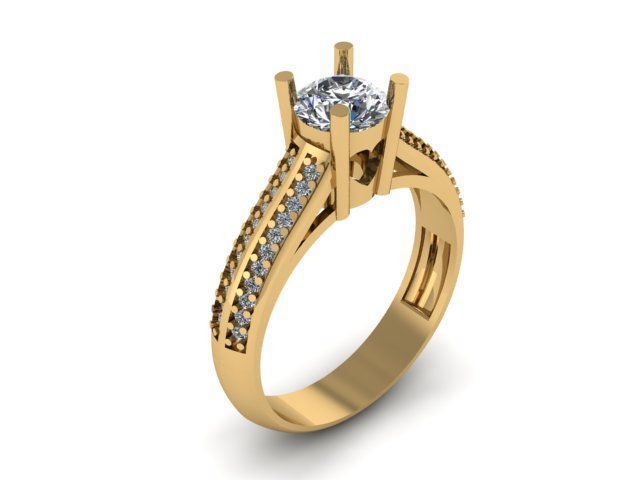 Beautiful wedding ring 3D print model_6