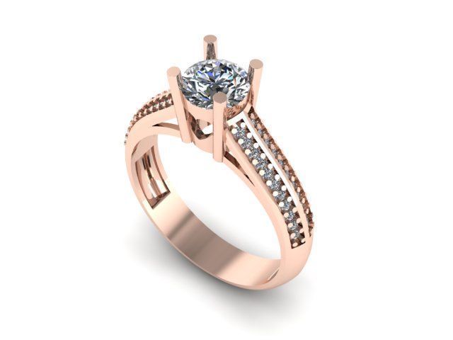 Beautiful wedding ring 3D print model_2