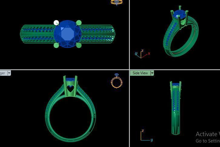 Beautiful wedding ring 3D print model_13