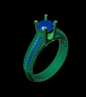 Beautiful wedding ring 3D print model_9