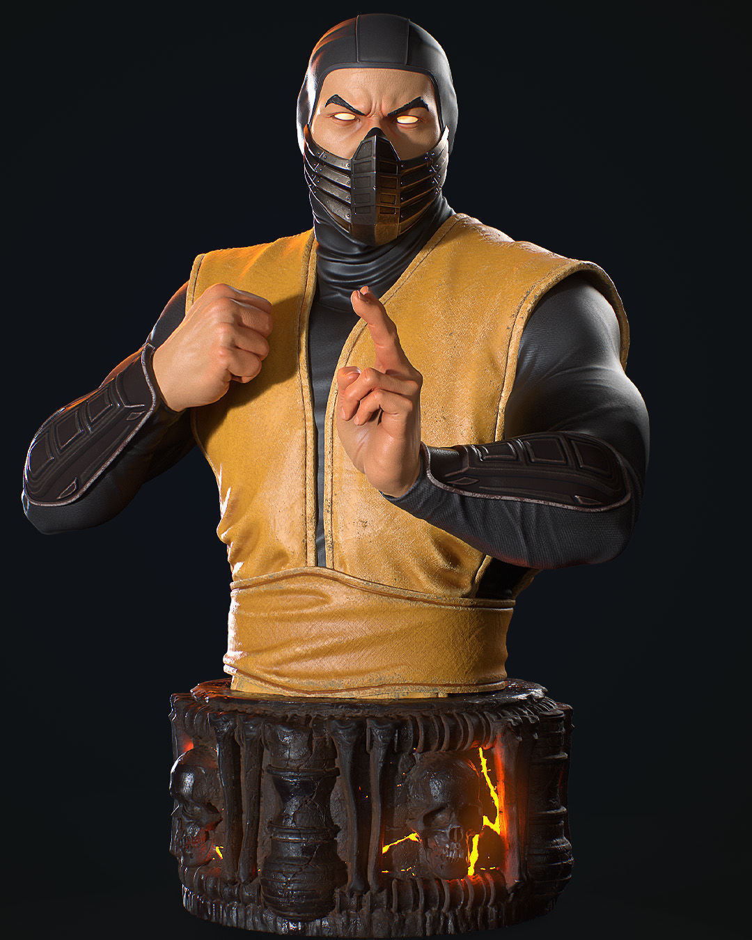 MORTAL KOMBAT BUST 3D print model_4