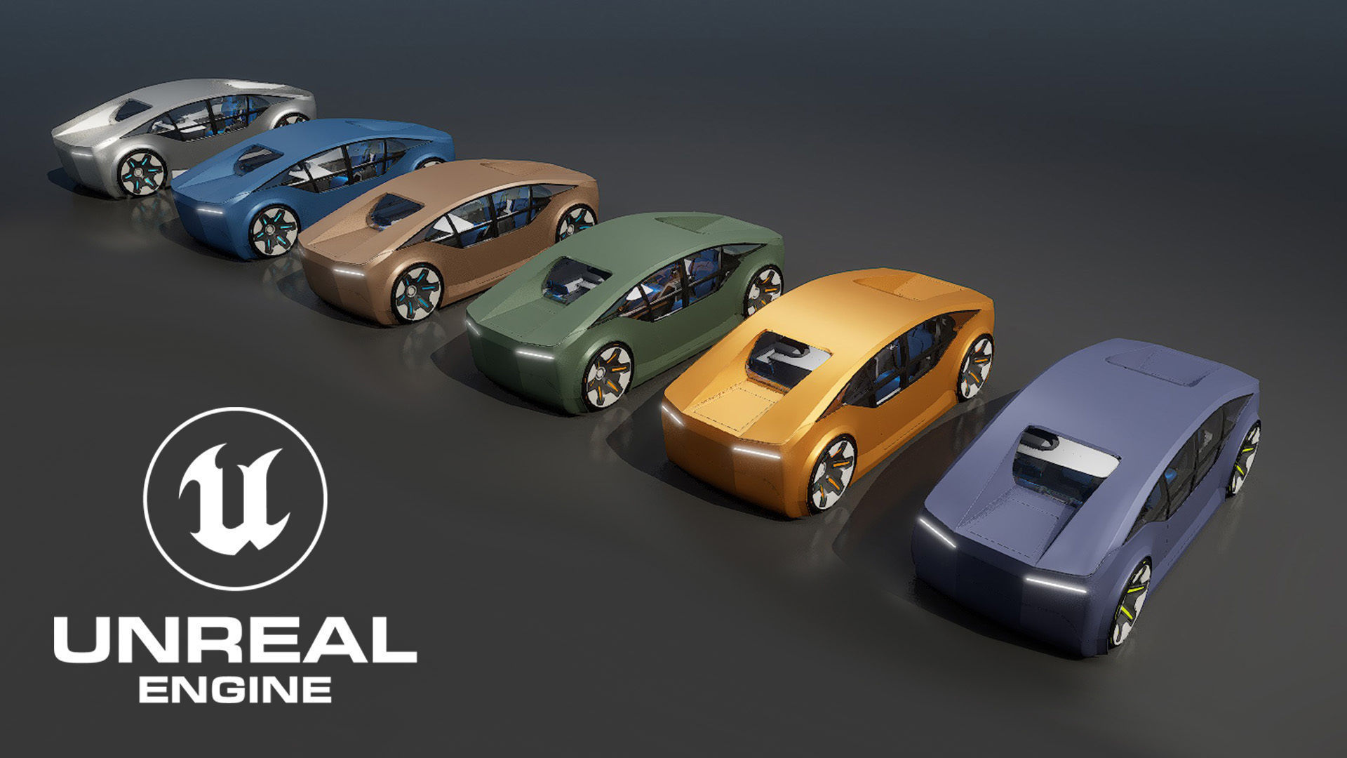 Futuristic electric car concept - driverless vehicle  3D model_20