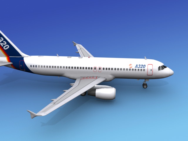Airbus A320 1 3D model_7