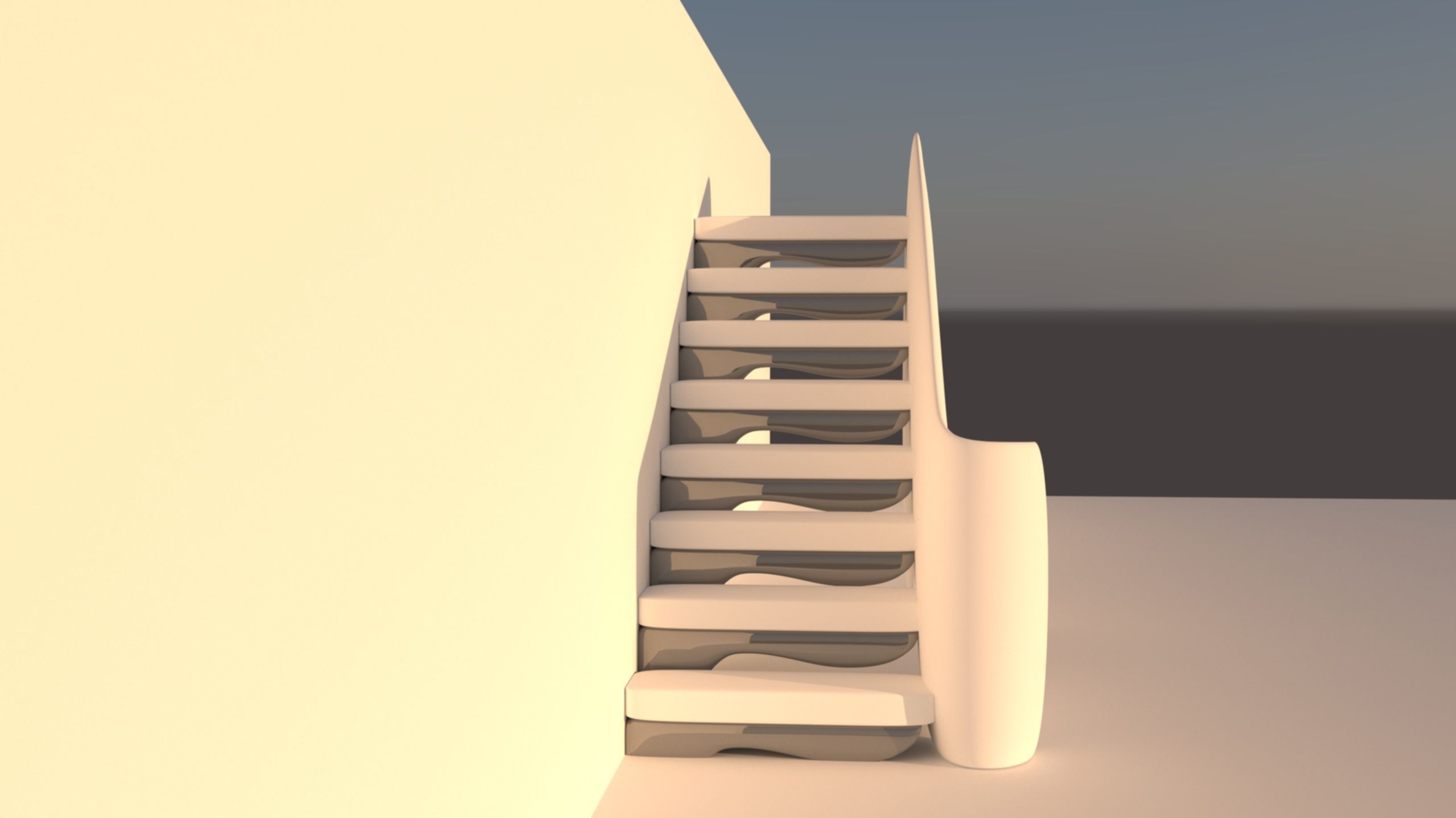 Organic stairs 3D model_1