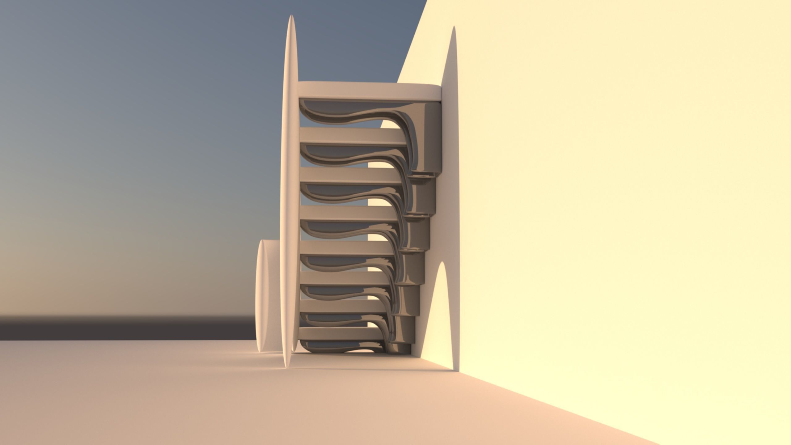Organic stairs 3D model_5