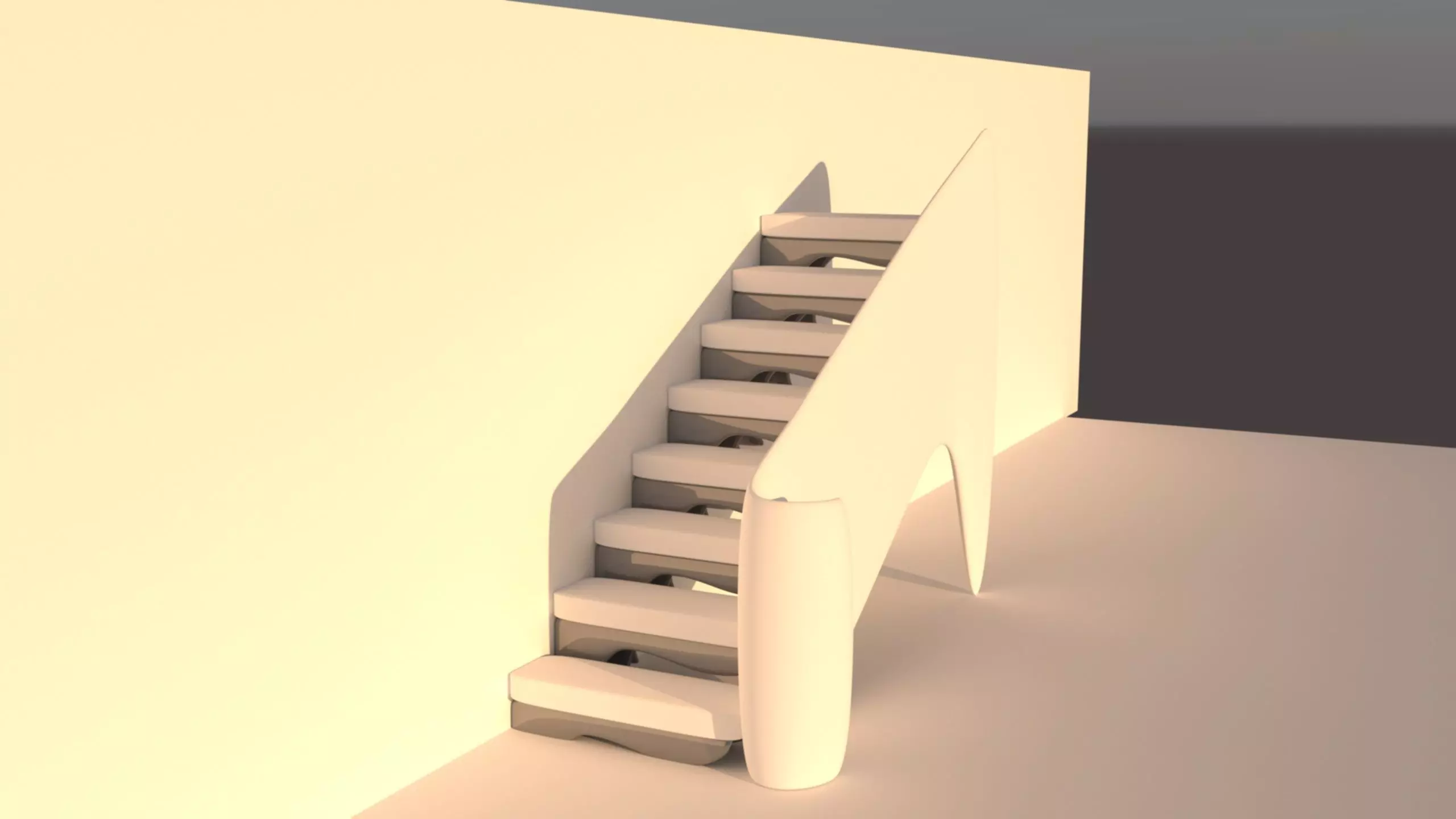 Organic stairs 3D model_0