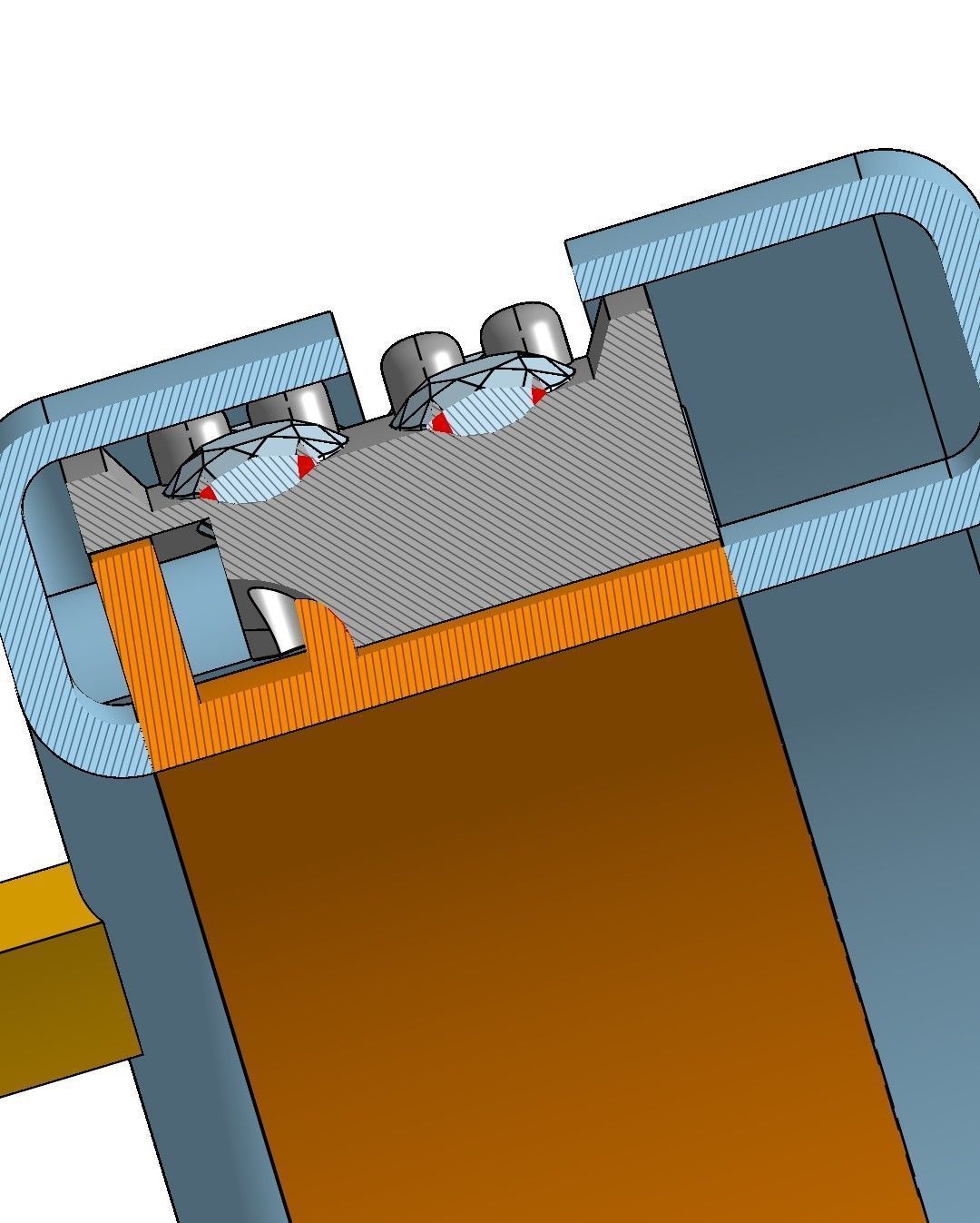 Mechanism ring stone colour changing  3D print model_7