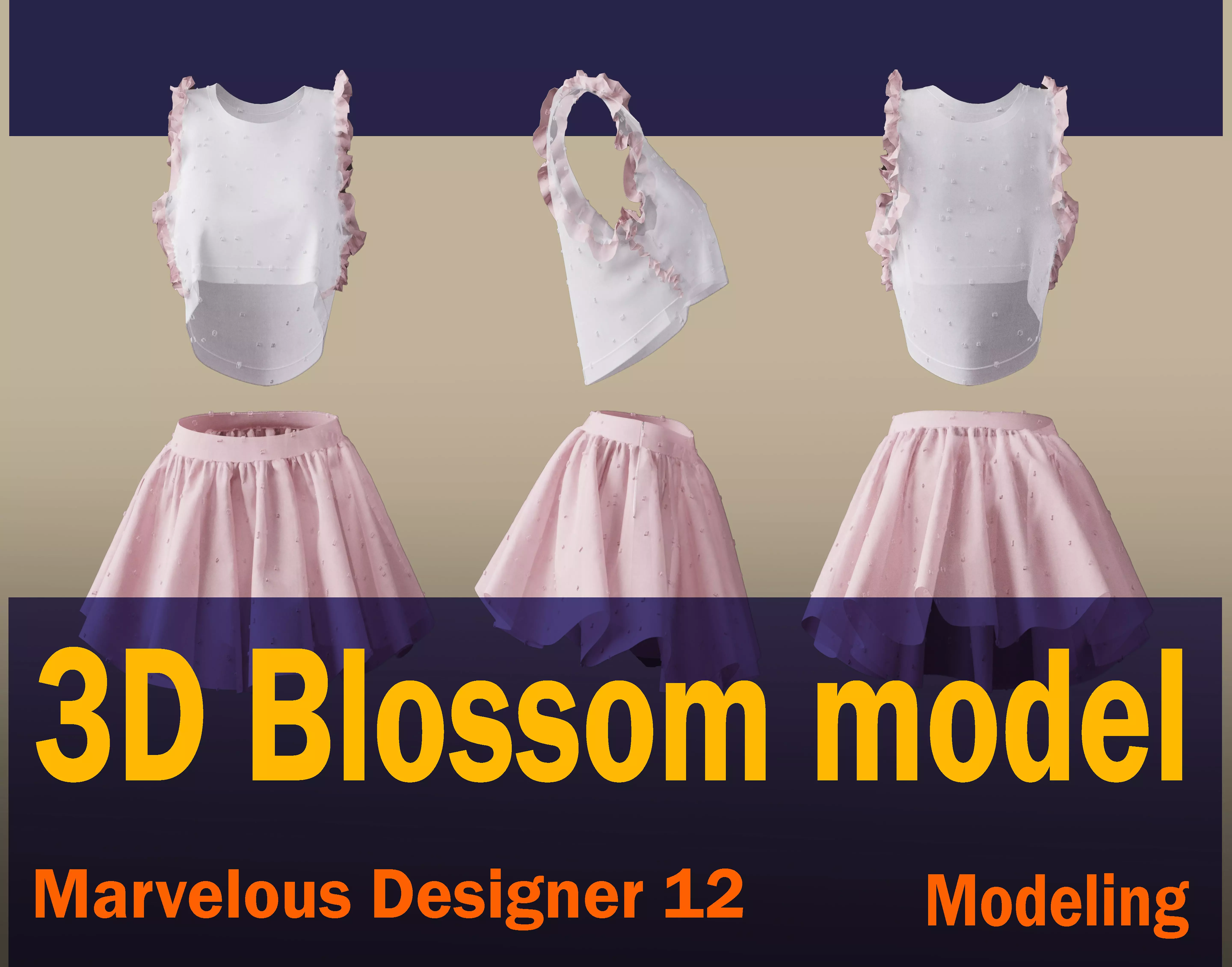 Blossom model Free 3D model