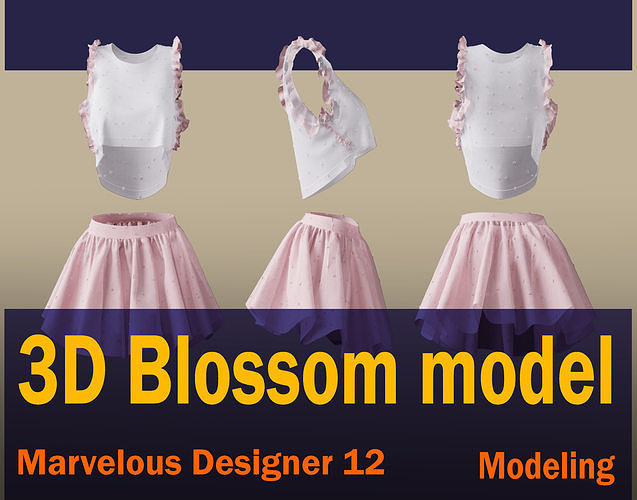 Blossom model Free 3D model