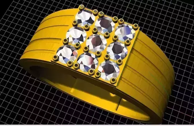 Gents Cluster Ring 3dm file