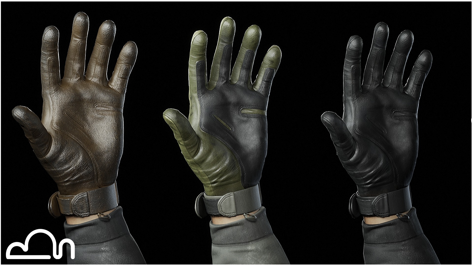 FPS Arms and Gloves Vol1 And Rifle Bonus  Low-poly 3D model_5