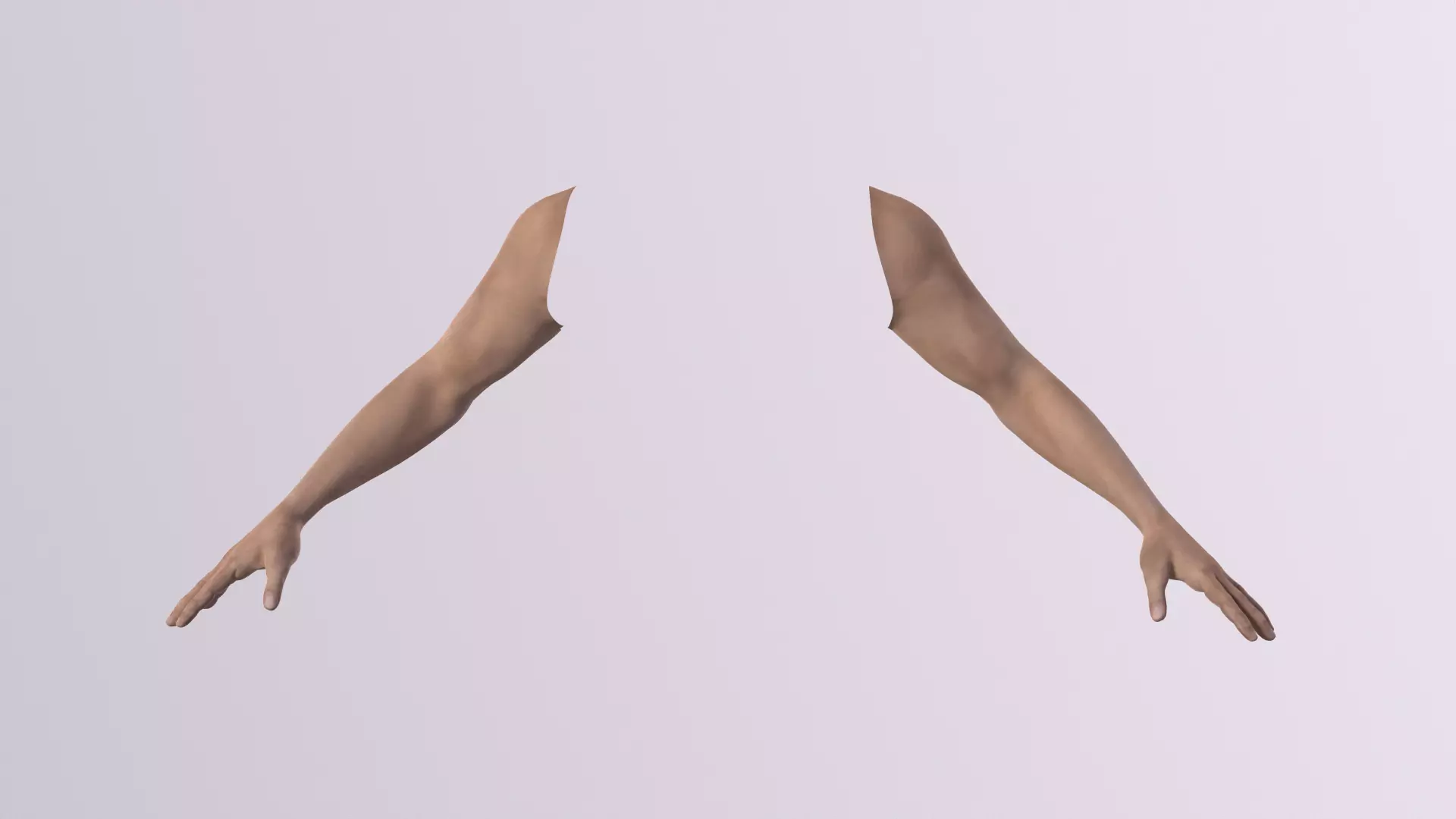 Male hand model with UV and textures Low-poly 3D model_0