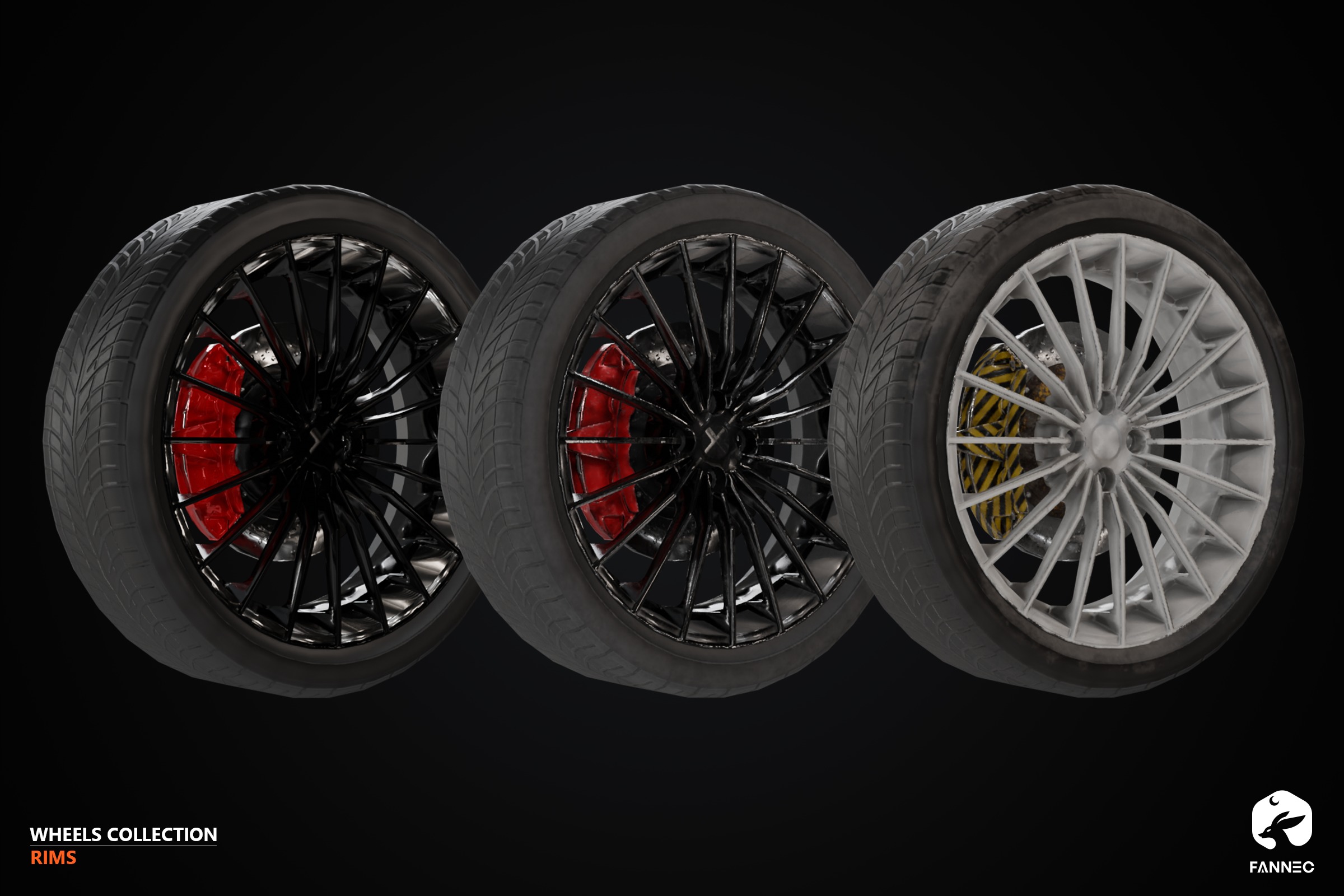 RIMS - Wheels Collection - All Formats Low-poly 3D model_3