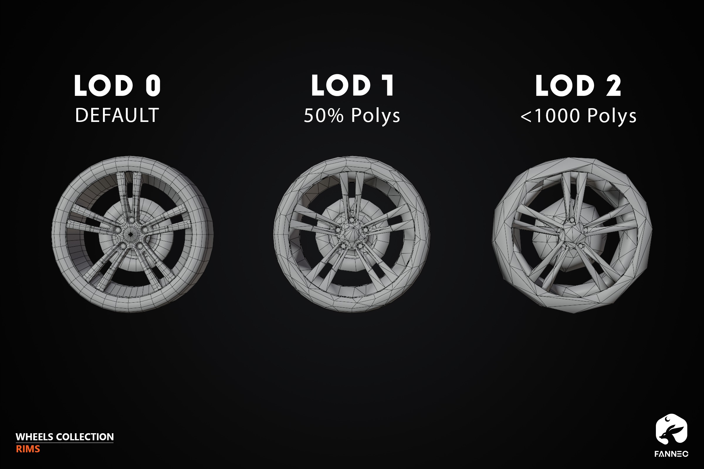 RIMS - Wheels Collection - All Formats Low-poly 3D model_11