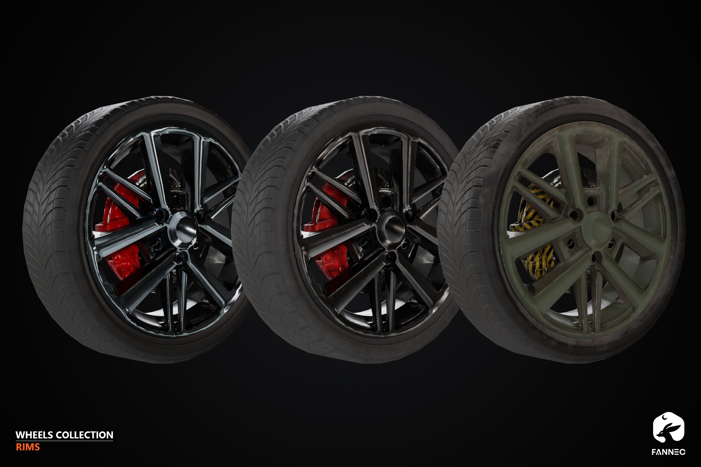RIMS - Wheels Collection - All Formats Low-poly 3D model_6