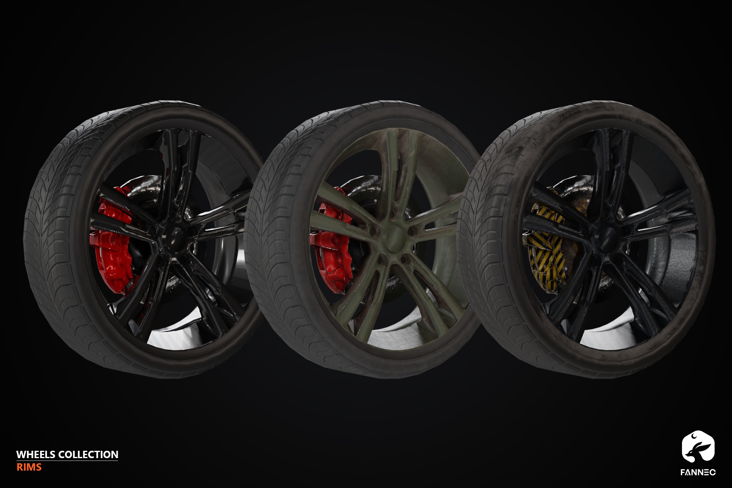 RIMS - Wheels Collection - All Formats Low-poly 3D model_8