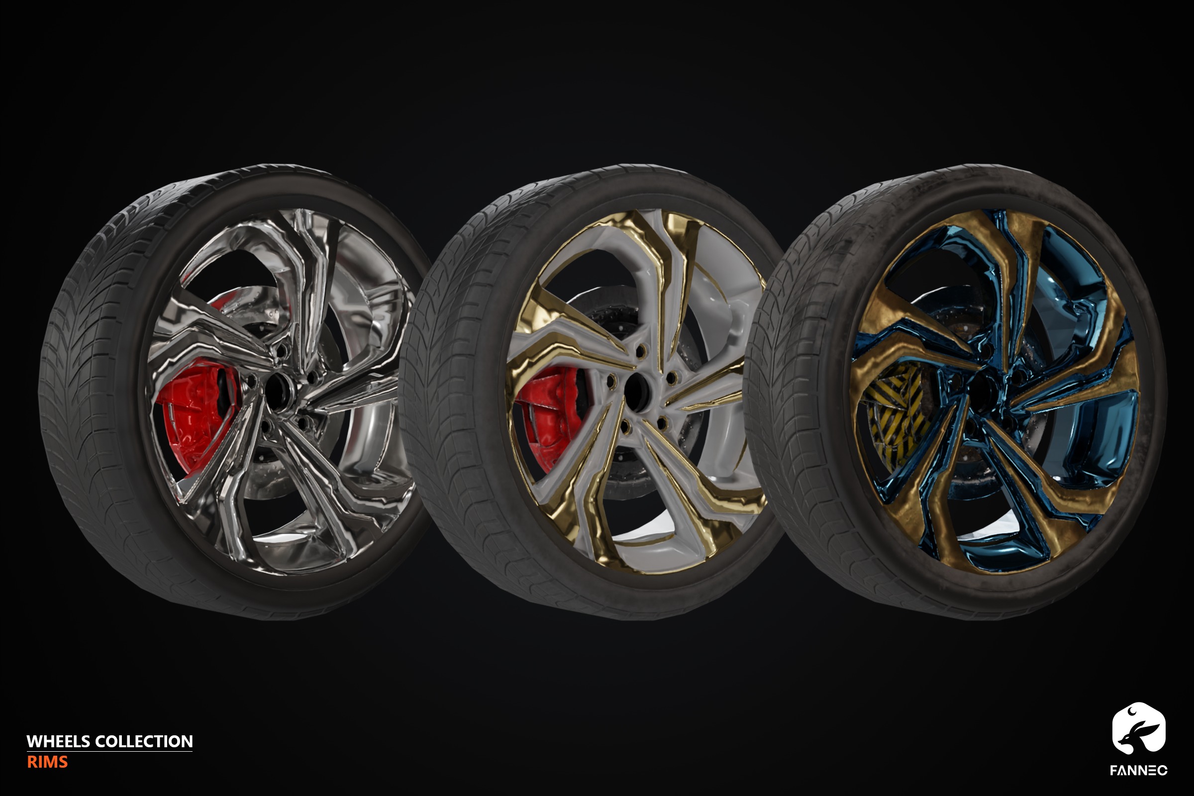 RIMS - Wheels Collection - All Formats Low-poly 3D model_9