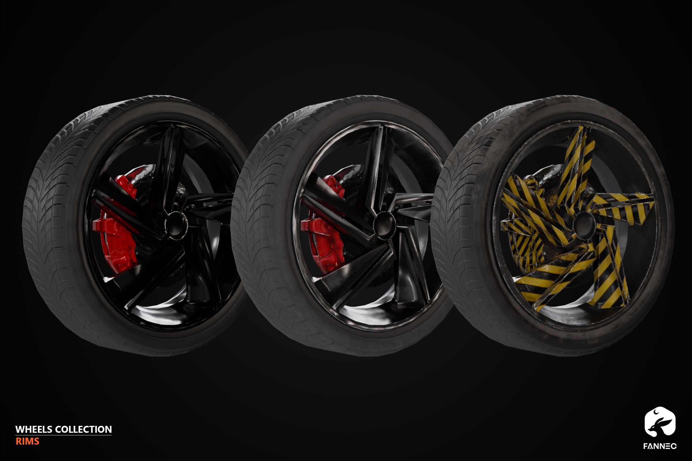 RIMS - Wheels Collection - All Formats Low-poly 3D model_10