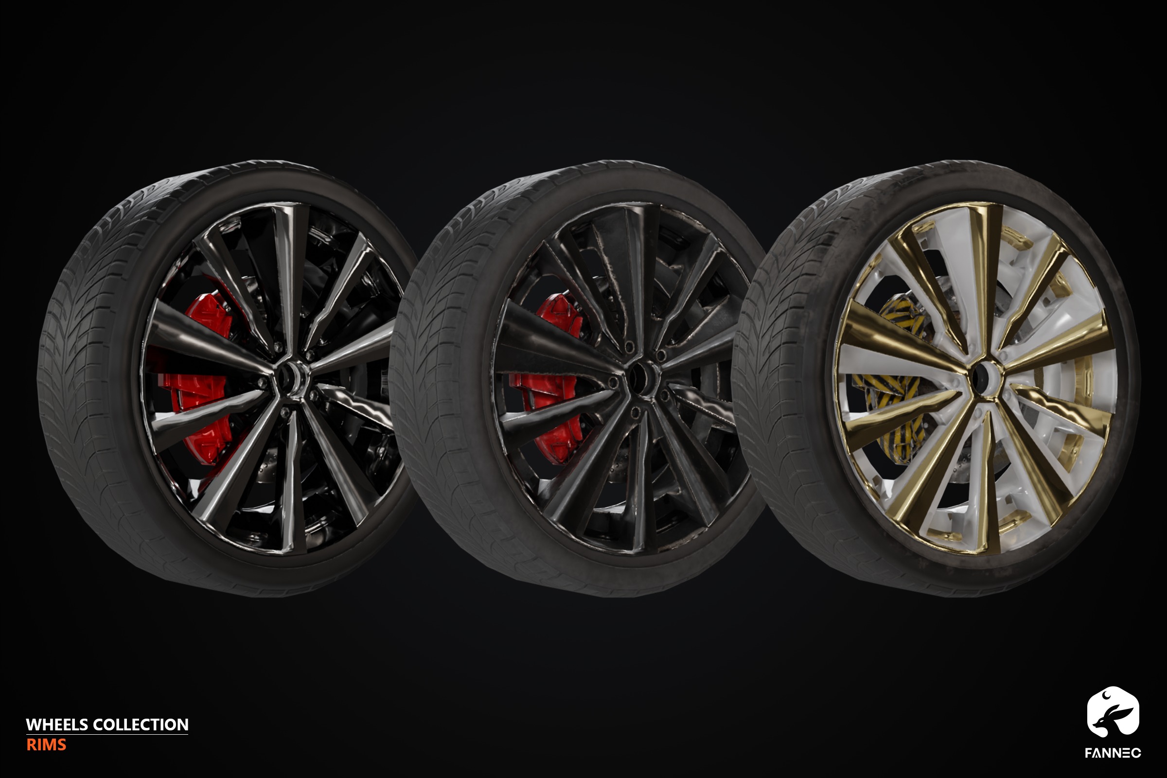 RIMS - Wheels Collection - All Formats Low-poly 3D model_7